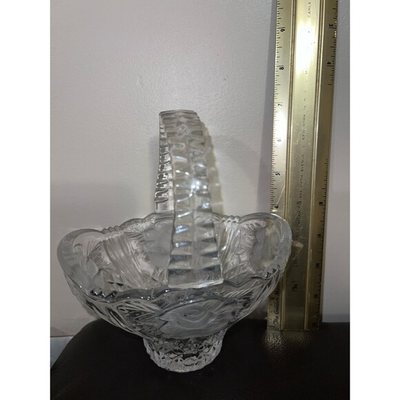 Anna Hutte Bleikristall 24% Lead Crystal Vintage Footed Basket 6"x4.5"x7"Germany - Picture 2 of 6